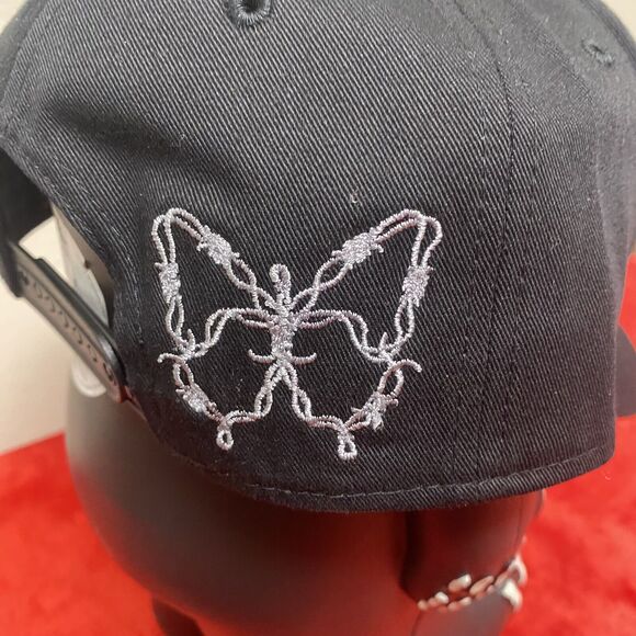 Common Hype Script Barbwire Snap Back Hat Black W/white Old English Letters AZ - Picture 5 of 10